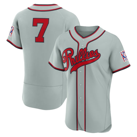 Philadelphia Phillies #7 Trea Turner Gray 2026 Field of Dreams Authentic Stitched Baseball Jerseys