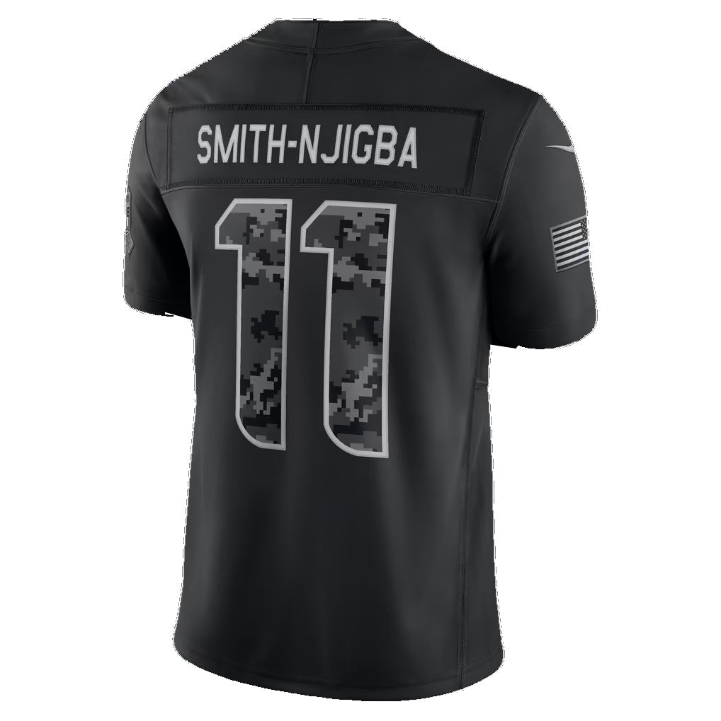 S.Seahawks #11 Jaxon Smith-Njigba Black 2026 Salute to Service Stitched Limited Football jersey RONA