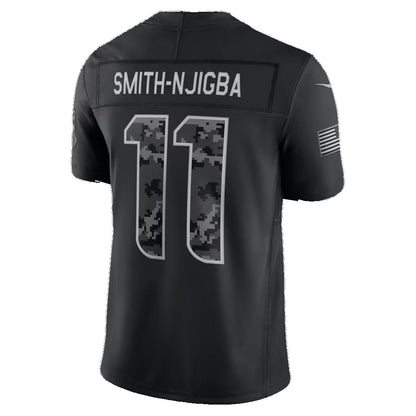S.Seahawks #11 Jaxon Smith-Njigba Black 2026 Salute to Service Stitched Limited Football jersey RONA