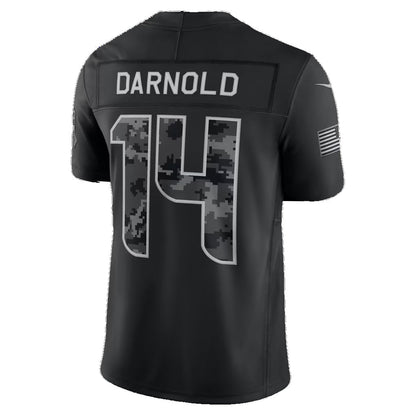 S.Seahawks #14 Sam Darnold Black 2026 Salute to Service Stitched Limited Football jersey RONA