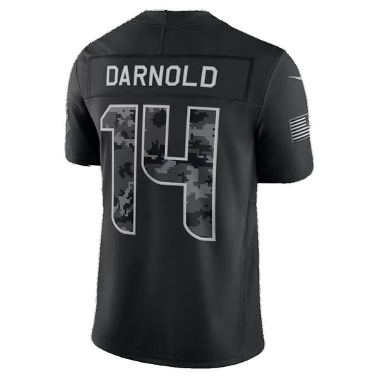 S.Seahawks #14 Sam Darnold Black 2026 Salute to Service Stitched Limited Football jersey RONA