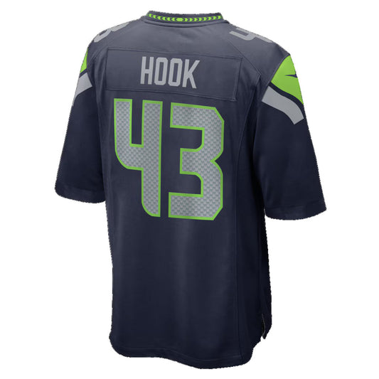 S.Seahawks #43 Maxen Hook College Navy Team Game Jersey RONA