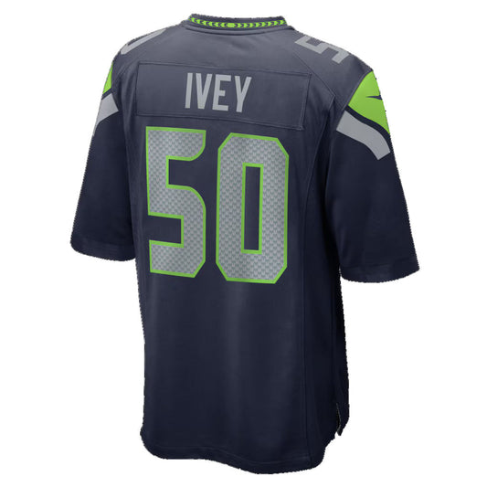 S.Seahawks #50 Jared Ivey College Navy Team Game Jersey RONA