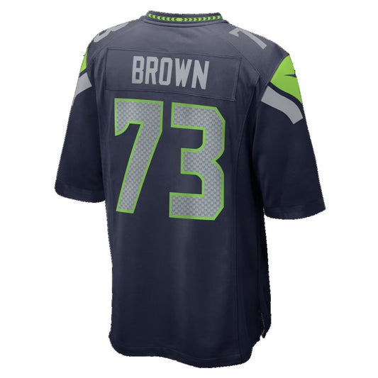 S.Seahawks #73 Logan Brown College Navy Team Game Jersey RONA