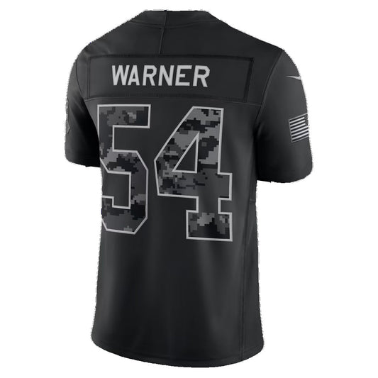 SF.49ers #54 Fred Warner Black 2026 Salute to Service Stitched Limited Football jersey RONA