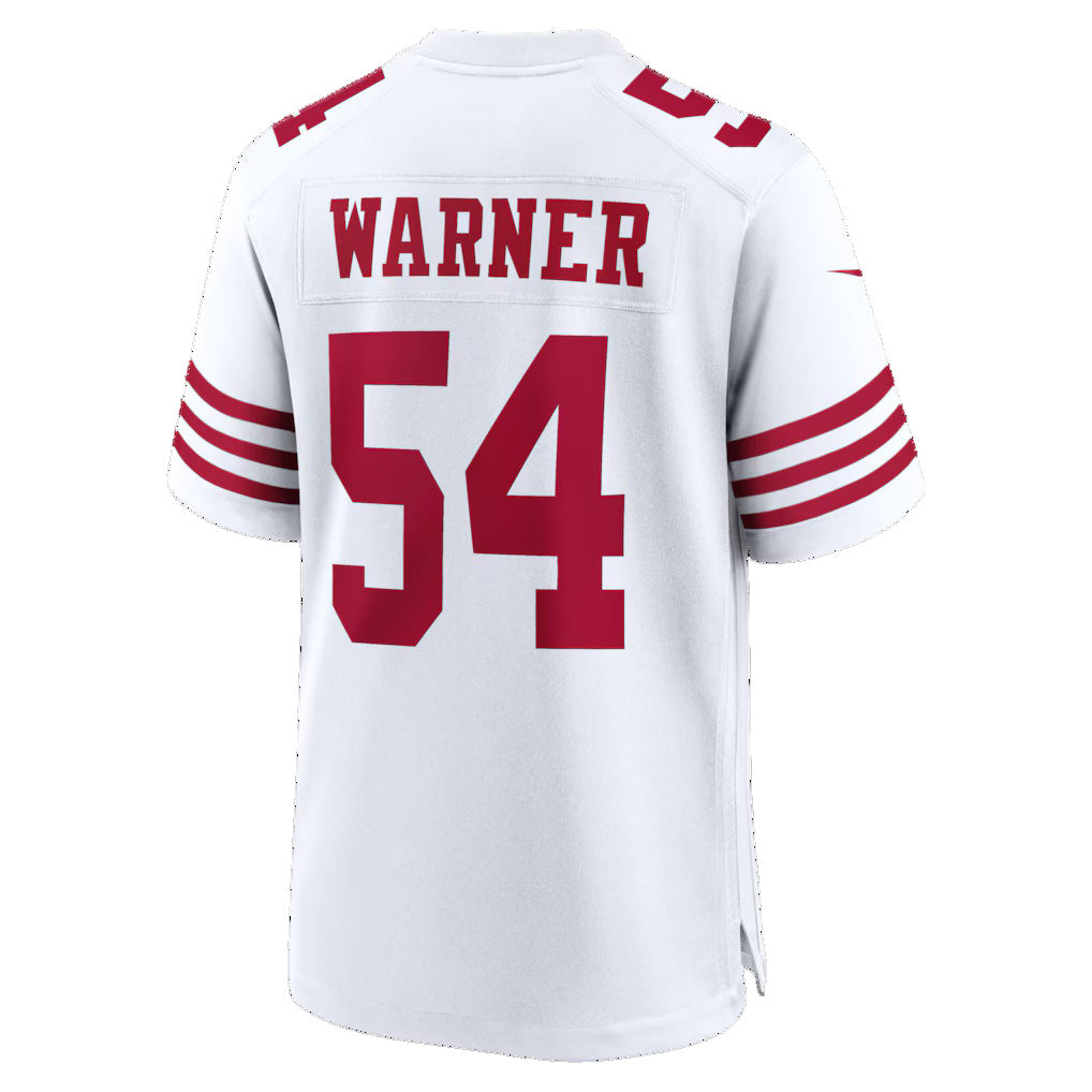 SF.49ers #54 Fred Warner White 80th Anniversary Stitched Football Jerseys