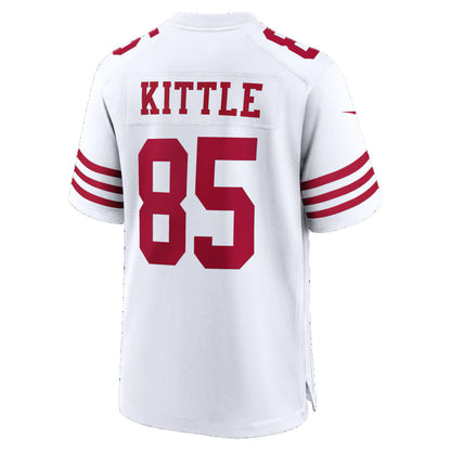 SF.49ers #85 George Kittle White 80th Anniversary Stitched Football Jerseys
