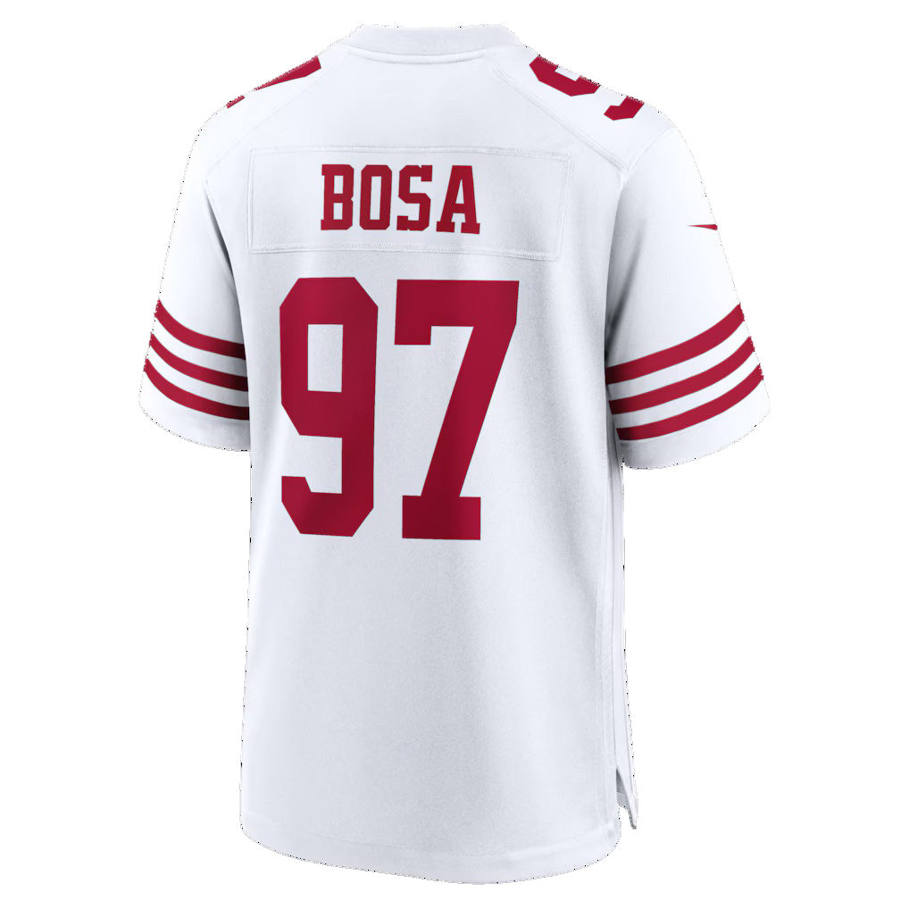 SF.49ers #97 Nick Bosa White 80th Anniversary Game Stitched Football Jerseys