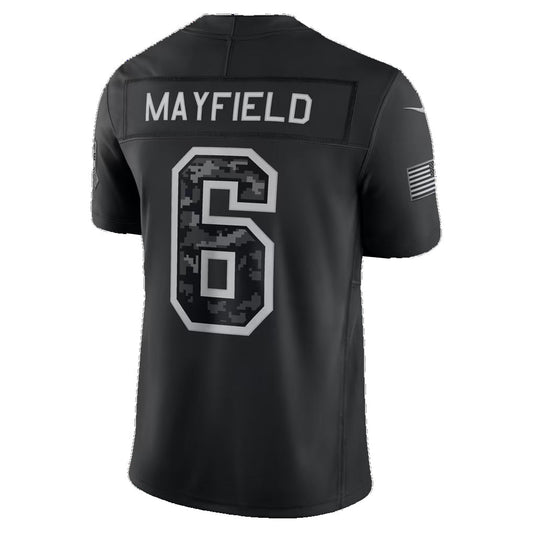 TB.Buccaneers #6 Baker Mayfield Black 2026 Salute to Service Stitched Limited Football jersey RONA