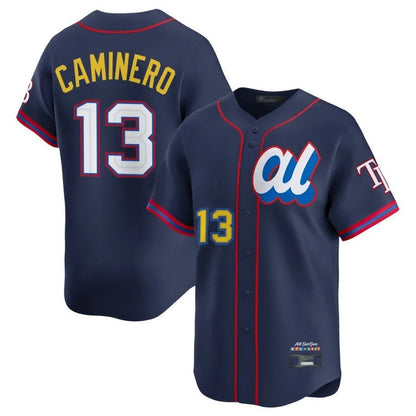 Tampa Bay Rays #13 Junior Caminero Player Navy All-star Limited Stitched Baseball Jerseys