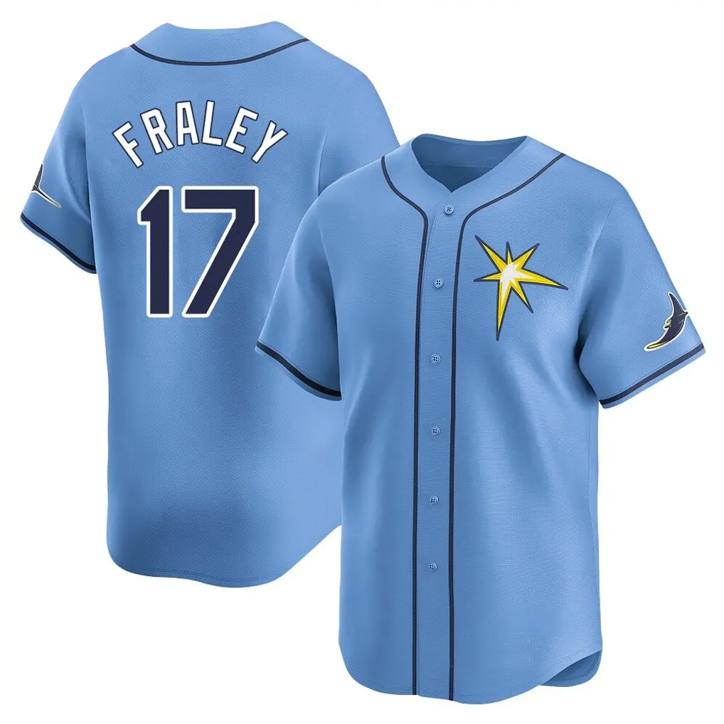 Tampa Bay Rays #17 Jake Fraley Player Light Blue Home Limited Stitched Baseball Jerseys