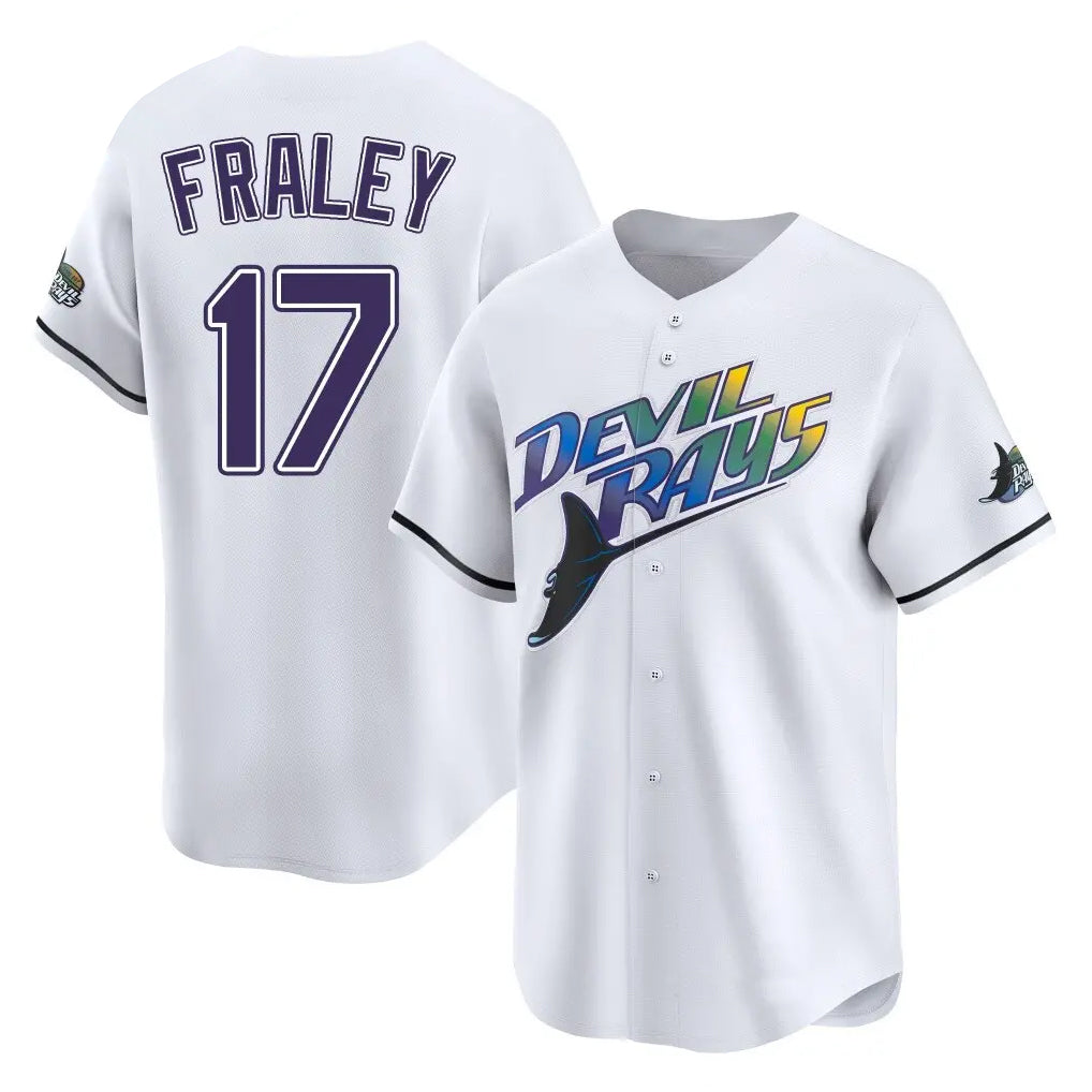 Tampa Bay Rays #17 Jake Fraley Player White City Connect Home Stitched Baseball Jerseys