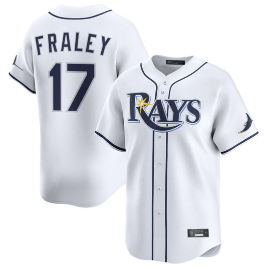 Tampa Bay Rays #17 Jake Fraley Player White Home Limited Stitched Baseball Jerseys