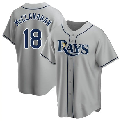 Tampa Bay Rays #18 Shane McClanahan Player Gray Home Game Stitched Baseball Jerseys
