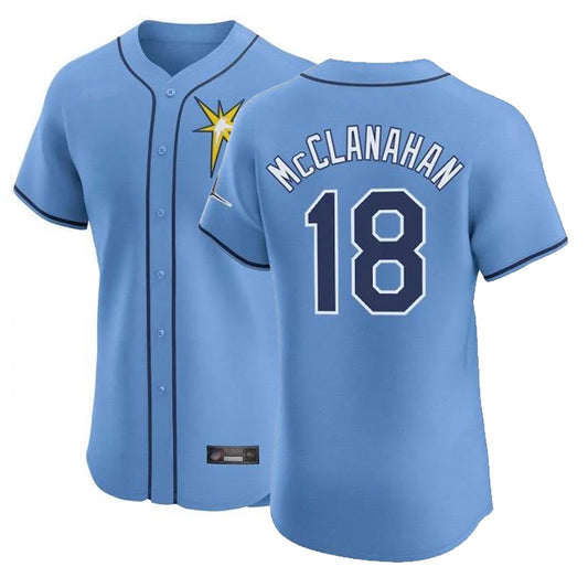 Tampa Bay Rays #18 Shane McClanahan Player Light Blue Home Limited Stitched Baseball Jerseys