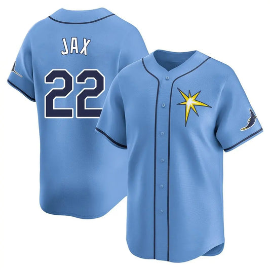 Tampa Bay Rays #22 Griffin Jax Player Light Blue Home Limited Stitched Baseball Jerseys