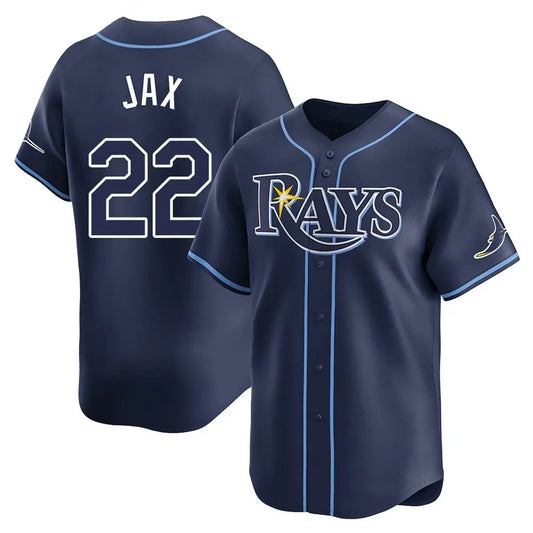 Tampa Bay Rays #22 Griffin Jax Player Navy Home Limited Stitched Baseball Jerseys
