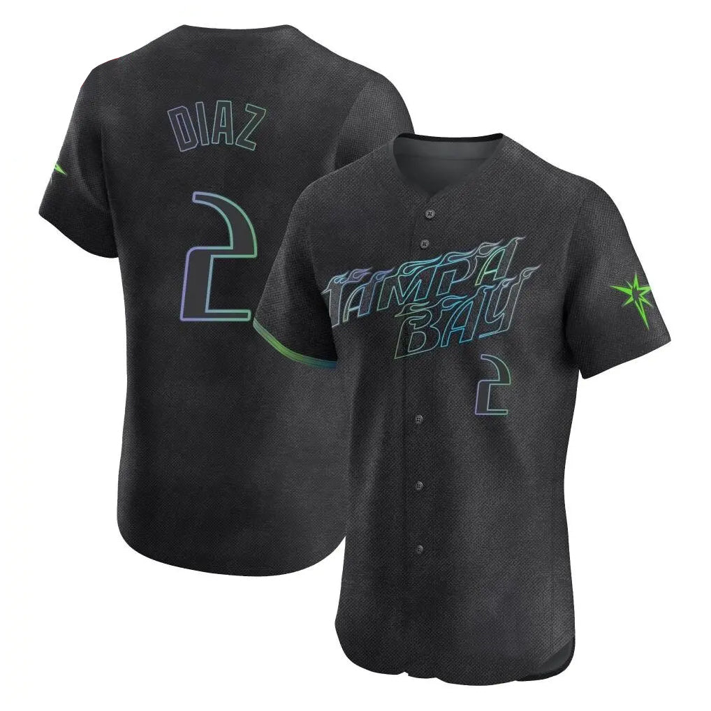 Tampa Bay Rays #2 Yandy Diaz Player Black City Connect Home Limited Elite Stitched Stitched Baseball Jerseys
