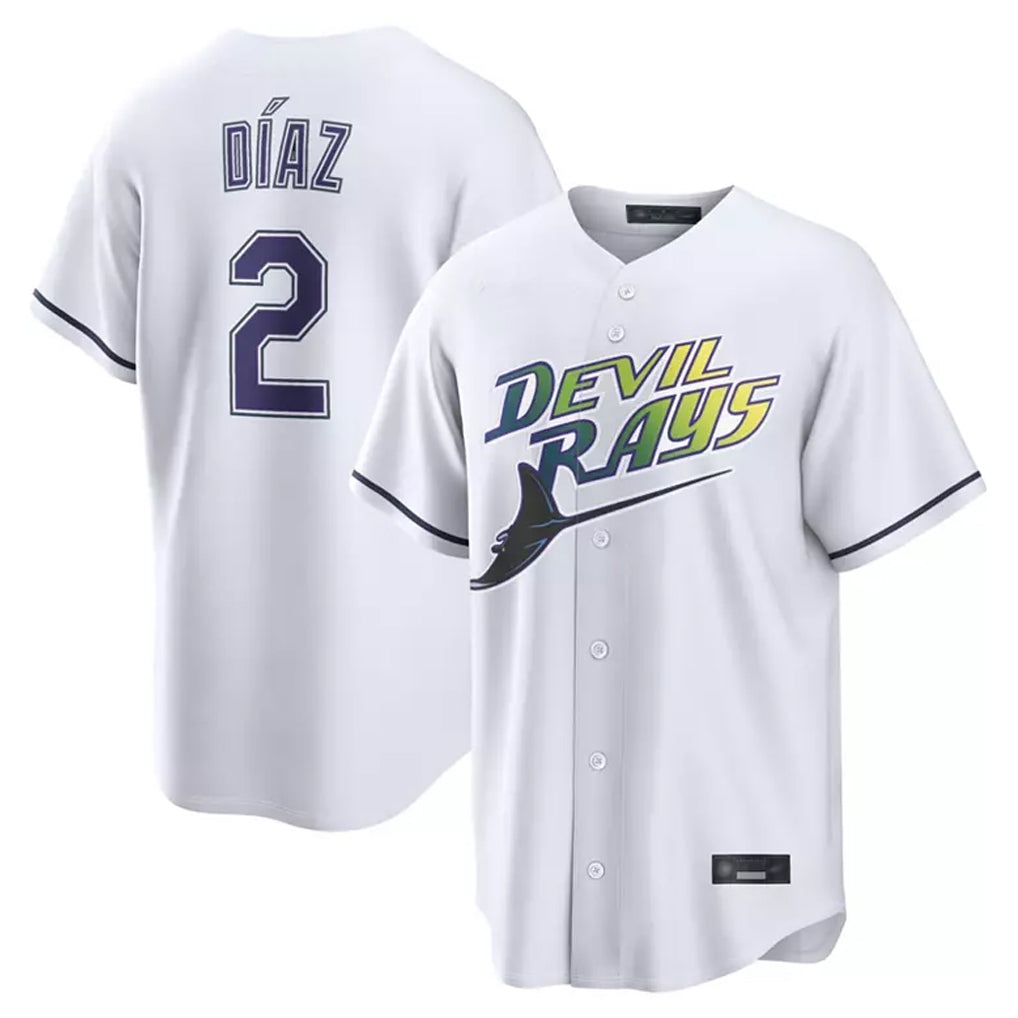Tampa Bay Rays #2 Yandy Diaz Player White City Connect Home Stitched Baseball Jerseys