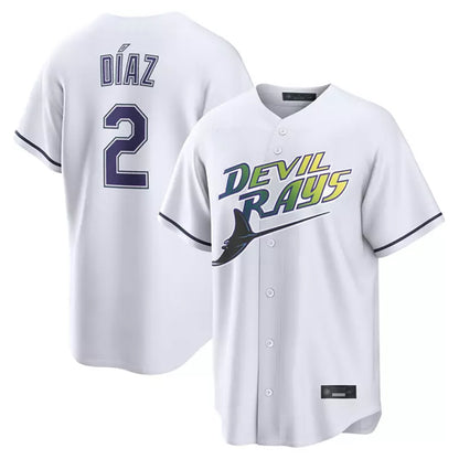 Tampa Bay Rays #2 Yandy Diaz Player White City Connect Home Stitched Baseball Jerseys
