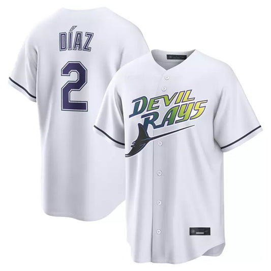Tampa Bay Rays #2 Yandy Diaz Player White City Connect Home Stitched Baseball Jerseys