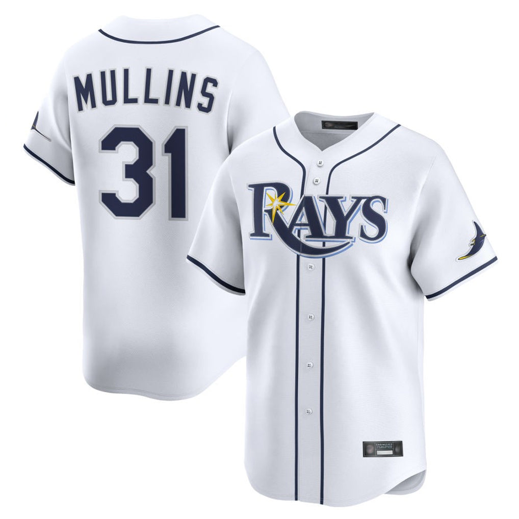 Tampa Bay Rays #31 Cedric Mullins Player White Home Limited Stitched Baseball Jerseys