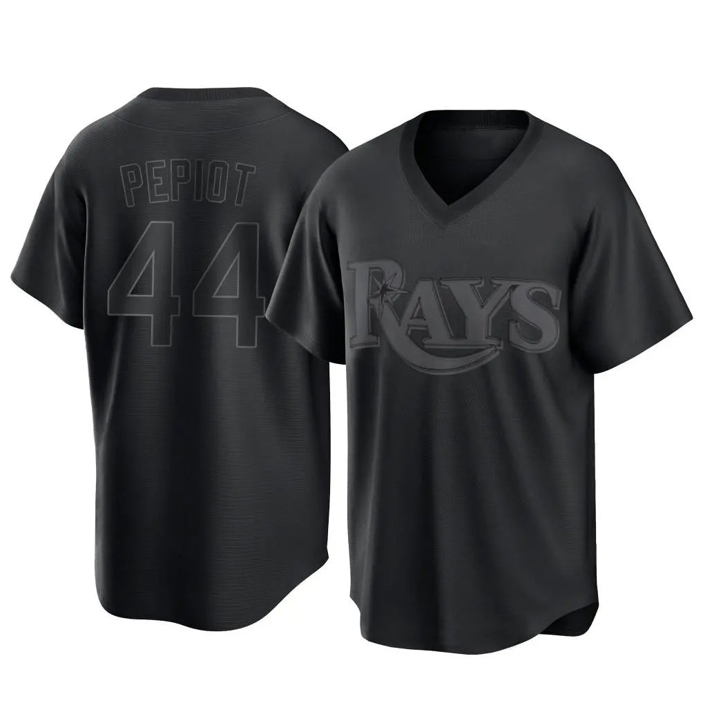 Tampa Bay Rays #44 Ryan Pepiot Player Black Home Game Stitched Baseball Jerseys