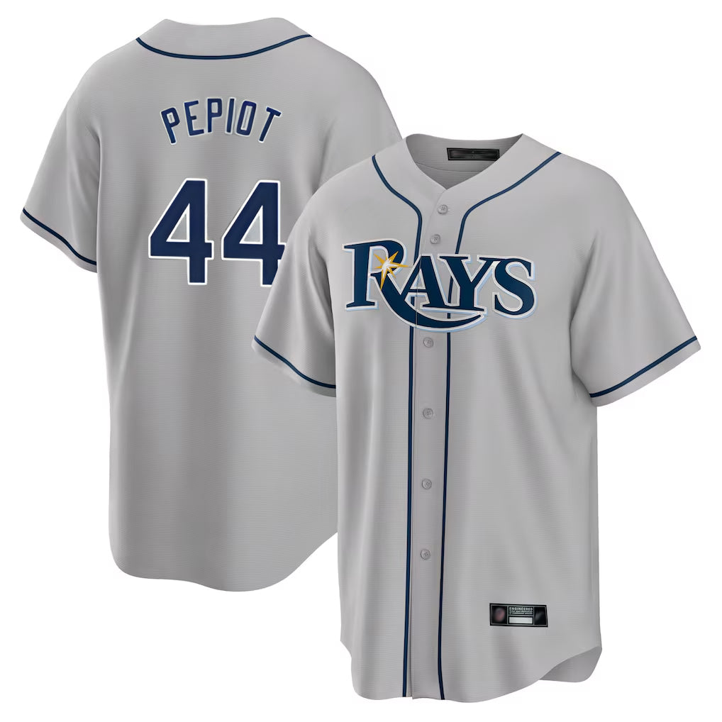 Tampa Bay Rays #44 Ryan Pepiot Player Gray Home Limited Stitched Baseball Jerseys