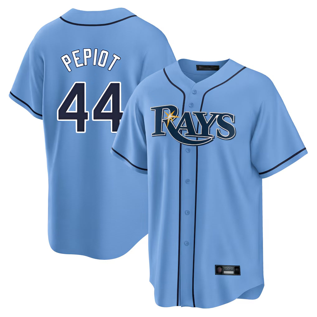 Tampa Bay Rays #44 Ryan Pepiot Player Light Blue Home Limited Stitched Baseball Jerseys