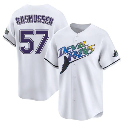 Tampa Bay Rays #57 Drew Rasmussen Player White City Connect Home Stitched Baseball Jerseys