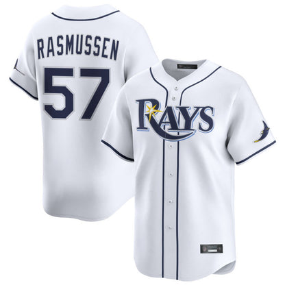 Tampa Bay Rays #57 Drew Rasmussen Player White Home Limited Stitched Baseball Jerseys