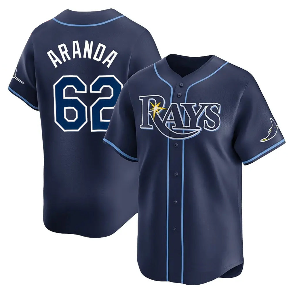 Tampa Bay Rays #62 Jonathan Aranda Player Navy Home Limited Stitched Baseball Jerseys