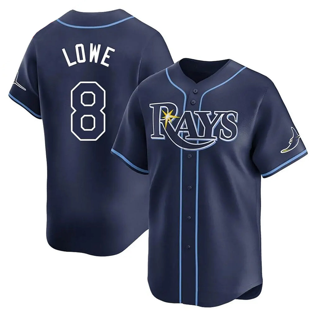 Tampa Bay Rays #8 Brandon Lowe Player Navy Home Limited Stitched Baseball Jerseys