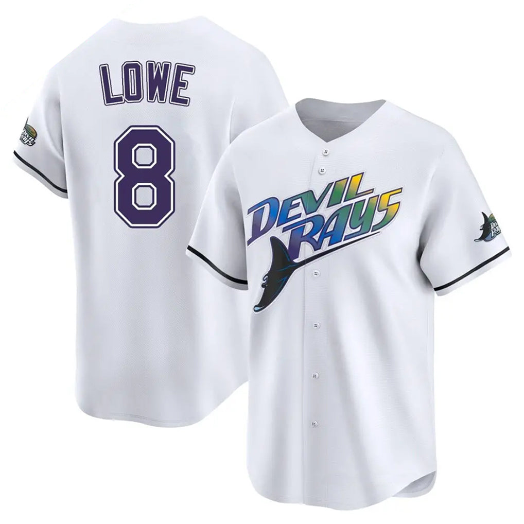 Tampa Bay Rays #8 Brandon Lowe Player White City Connect Home Stitched Baseball Jerseys