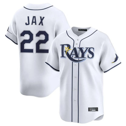 Tampa Bay Rays #22 Griffin Jax Player White Home Limited Stitched Baseball Jerseys