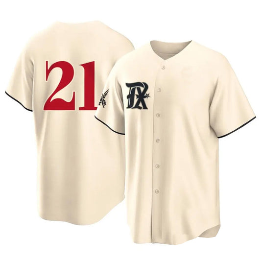Texas Rangers #21 Jake Burger Player Cream City Connect Limited Stitched Baseball Jerseys