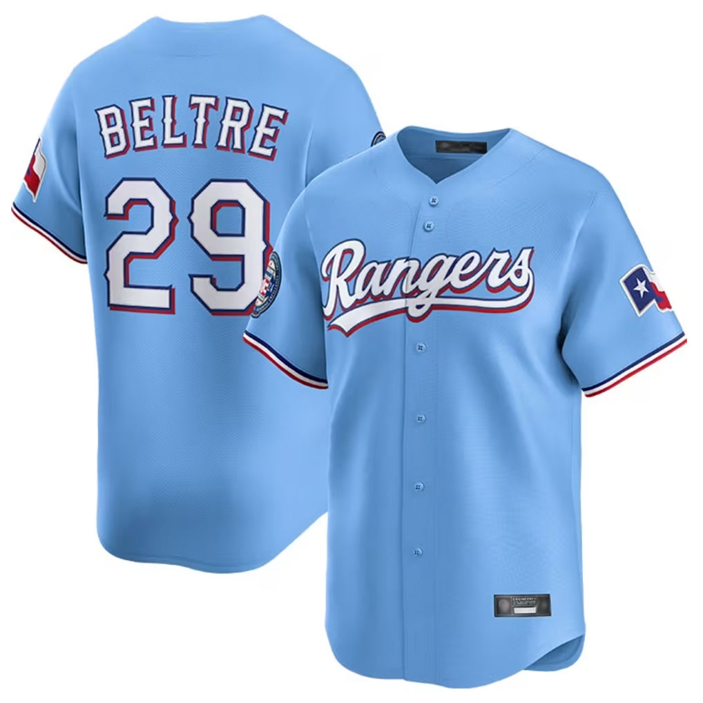 Texas Rangers #29 Adrian Beltre Player Light Blue Home Limited Stitched Baseball Jerseys
