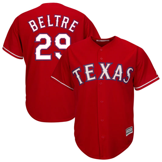 Texas Rangers #29 Adrian Beltre Player Red Majestic Alternate Cool Stitched Baseball Jerseys