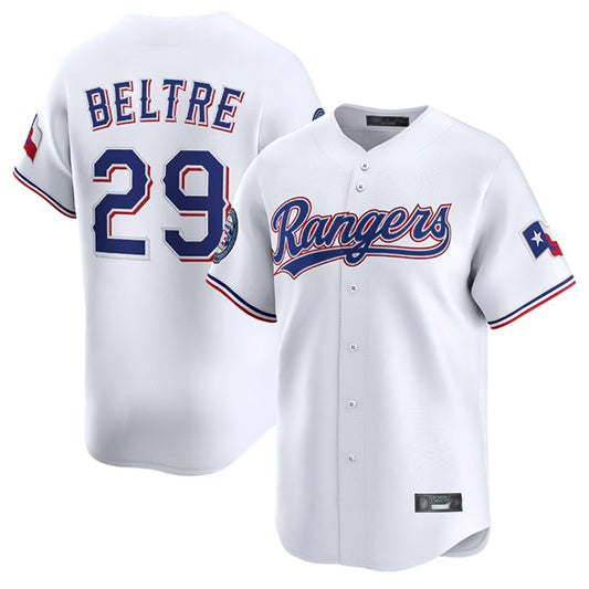 Texas Rangers #29 Adrian Beltre Player White Home Limited Stitched Baseball Jerseys