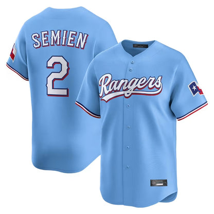 Texas Rangers #2 Marcus Semien Player Light Blue Limited Home Stitched Baseball Jerseys