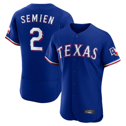 Texas Rangers #2 Marcus Semien Player Royal Elite Home Limited Stitched Baseball Jerseys
