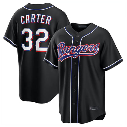 Texas Rangers #32 Evan Carter Player Black 2026 Out Fashion Replica Stitched Baseball Jerseys
