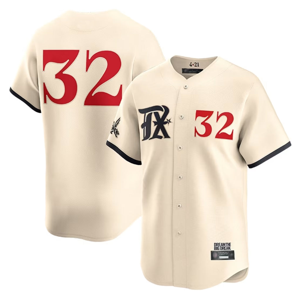 Texas Rangers #32 Evan Carter Player Cream Limited City Connect Stitched Baseball Jerseys