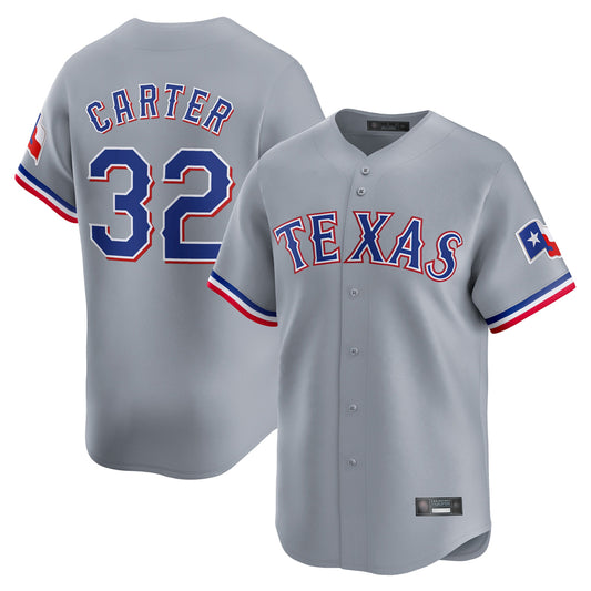 Texas Rangers #32 Evan Carter Player Gray Home Limited Stitched Baseball Jerseys