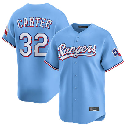 Texas Rangers #32 Evan Carter Player Light Blue Home Limited Stitched Baseball Jerseys