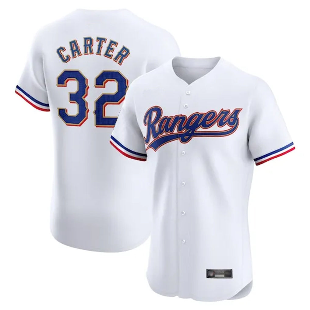Texas Rangers #32 Evan Carter Player White Home Limited Elite Stitched Baseball Jerseys