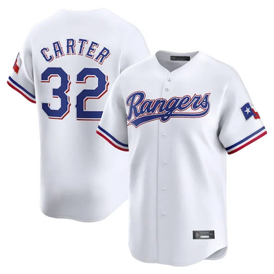Texas Rangers #32 Evan Carter Player White Home Limited Stitched Baseball Jerseys