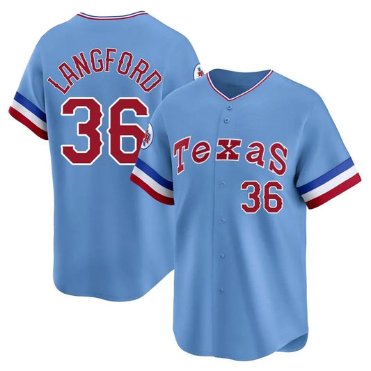Texas Rangers #36 Wyatt Langford Player Blue Home City Connect Limited Stitched Baseball Jerseys