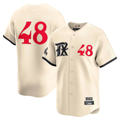 Texas Rangers #48 Jacob deGrom Player Cream Limited City Connect Stitched Baseball Jerseys