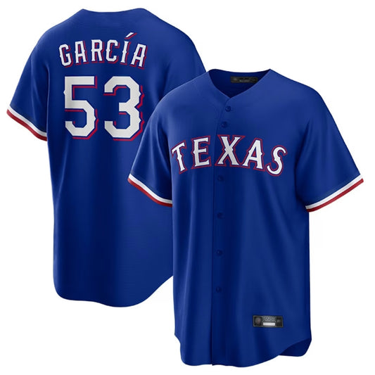 Texas Rangers #53 Adolis Garcia Player Royal Home Limited Game Stitched Baseball Jerseys